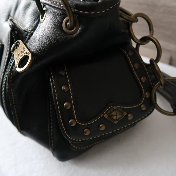 Montana West R Heavy Duty Hand Shoulder Bag Purse Bird Feather Detail 8 Pockets - Picture 11 of 16